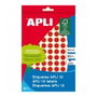 Apli Etiquetas Adhesivas Circulares Rojas de 10 mm